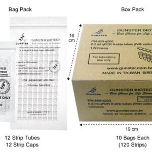 0.2ml qPCR 8-Strip Tubes (With Optical Caps)