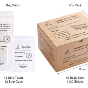 0.2ml qPCR 8-Strip White Tubes (With Optical Caps)