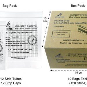 0.1ml qPCR 8-Strip Tubes (With Optical Caps)