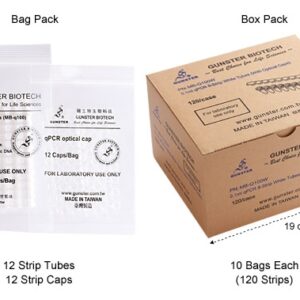 0.1ml qPCR 8-Strip White Tubes (With Optical Caps)